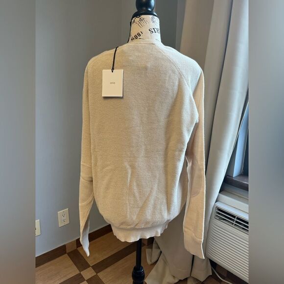 Onia Waffle Cotton Cashmere Set (Sweater+ cap) Size M. - Picture 4 of 13
